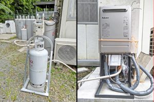 あみやの即湯サービス 仮設給湯器